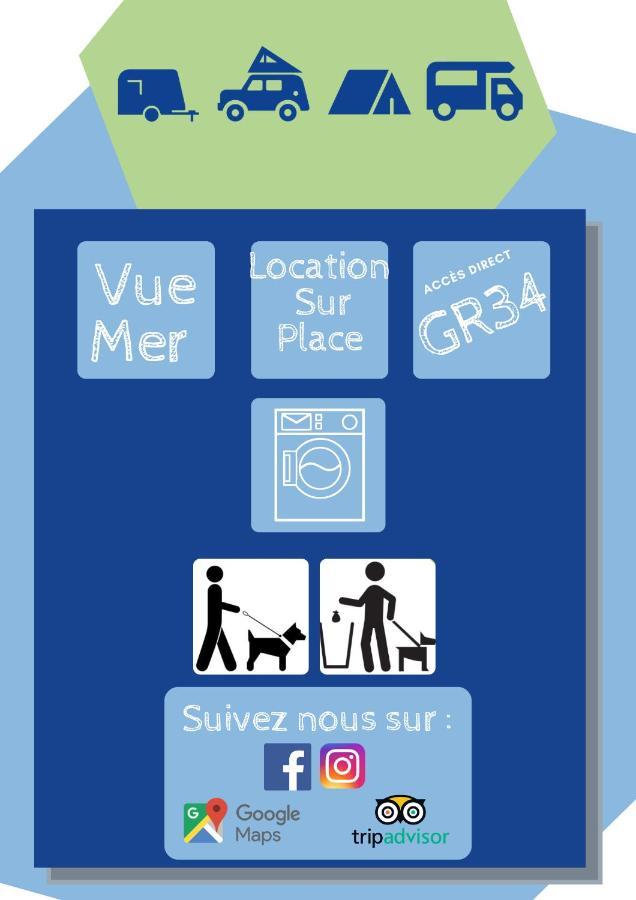 Tente 3 Chambres, Petit Camping Familial Vue Mer Plestin-les-Grèves Kültér fotó